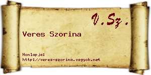 Veres Szorina névjegykártya